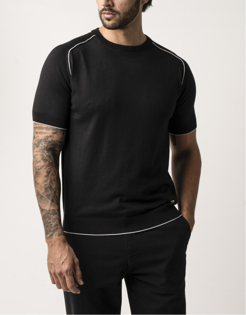 Castello d'Oro Black T-shirt 100% Cotton image